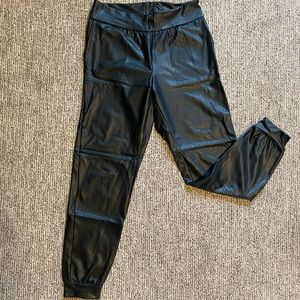 Commando Leather joggers